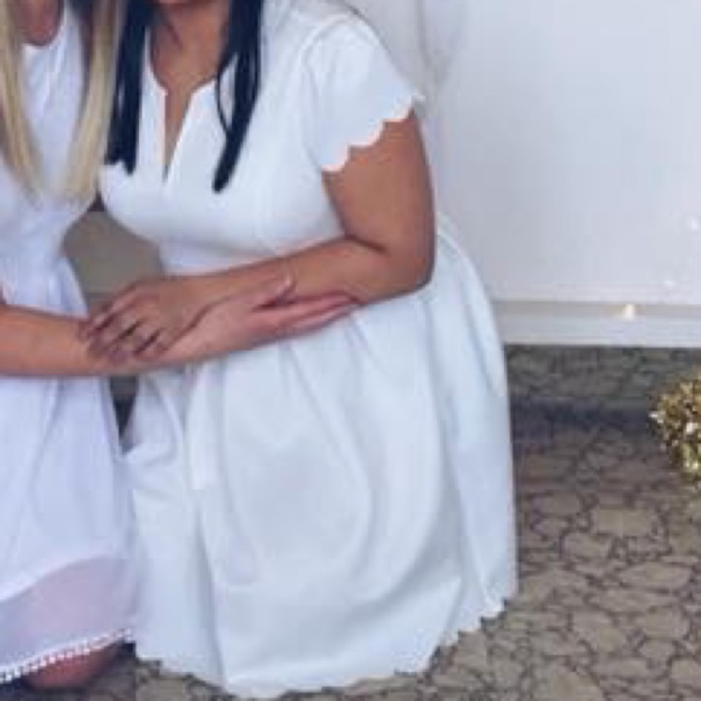 SHEIN White Scollop Dress